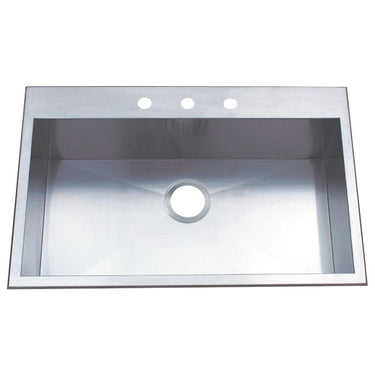Gourmetier KDS32219BN Uptowne Drop-in Single Bowl Kitchen Sink Kitchen Sink Kingston Brass Default Title